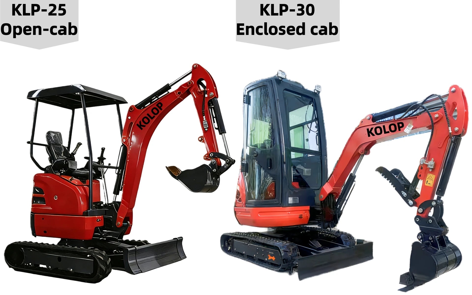 Enclosed Cab 2 Ton Mini Excavator 1 Ton Tracked Mini Digger Customized EURO 5 Kubota Yanmar Diesel Engine Fast Delivery