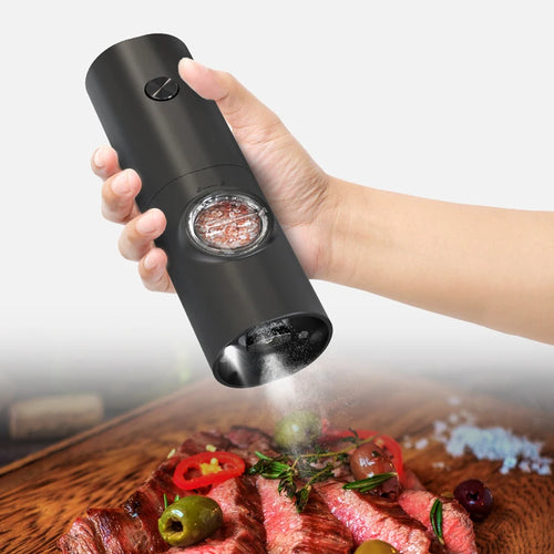 1PC/2PCS Electric Automatic Pepper Grinder Set Salt And Pepper Mill Adjustable Coarseness Spice Grinder for Kitchen