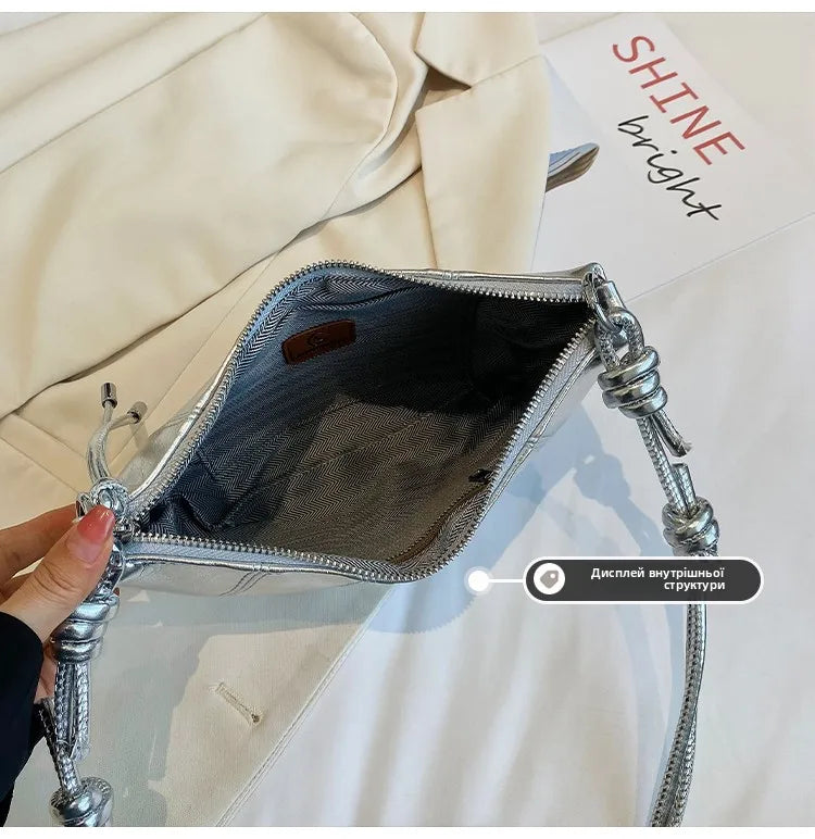 Casual Dumpling Shaped Large Capacity Shoulder Bag for Women 2026 New Style Soft Handle Single Strap Crossbody Luxury Bag