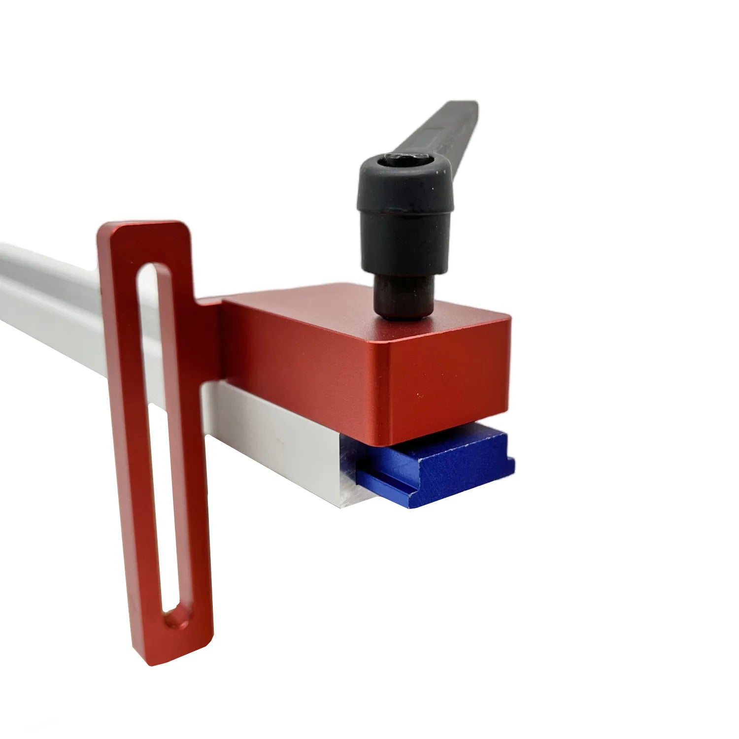 Miter Track Stop T-Slot T-Tracks Stop Chute Locator Aluminium Alloy Backing Connector for Woodworking Guide Rail Table Saw DIY