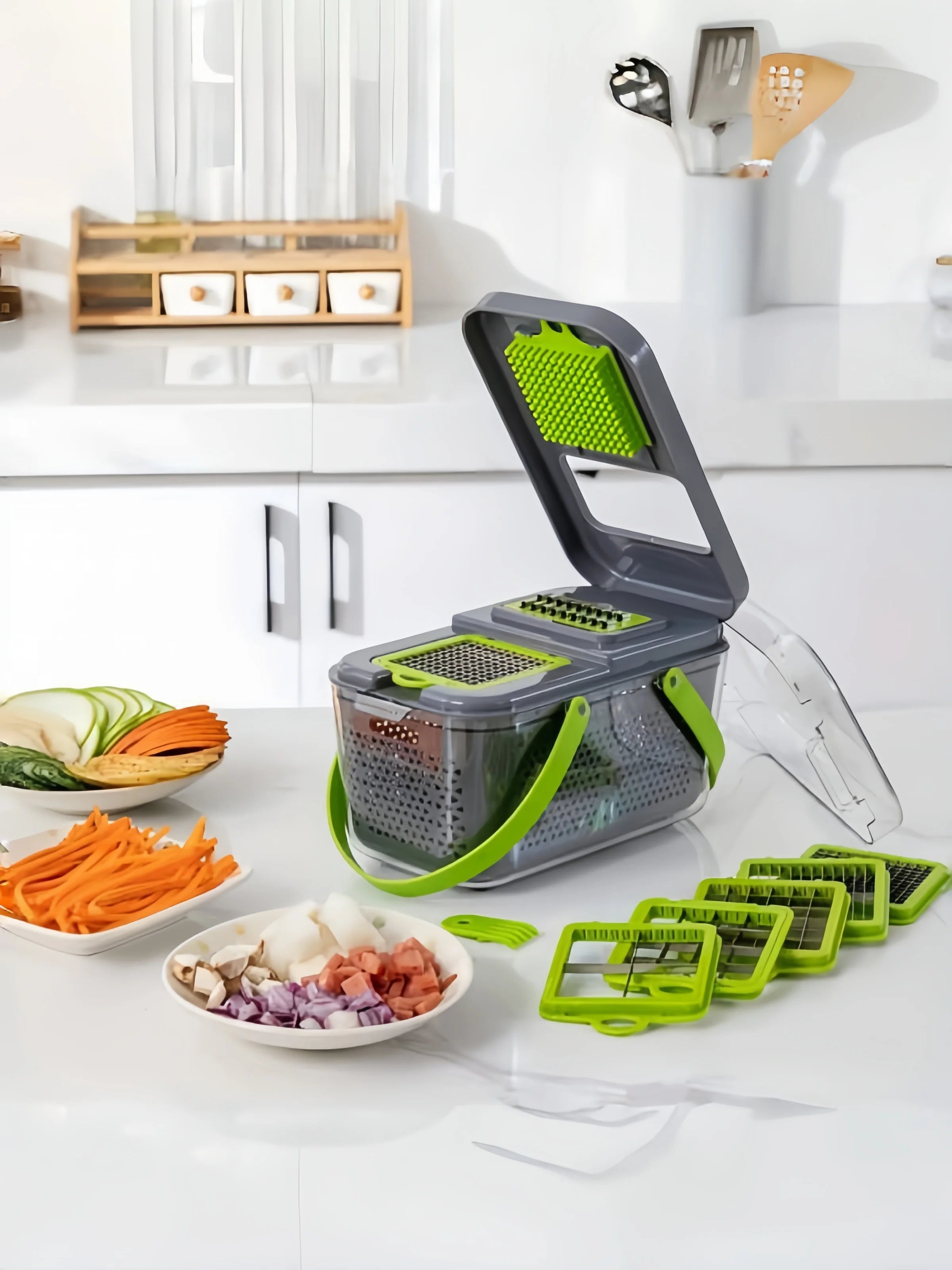 22 piece sets Multifunctional Manual Chopper Household Kitchen Accessories Cutter Slicer Onion Dicer Vegetable Potato Cutter