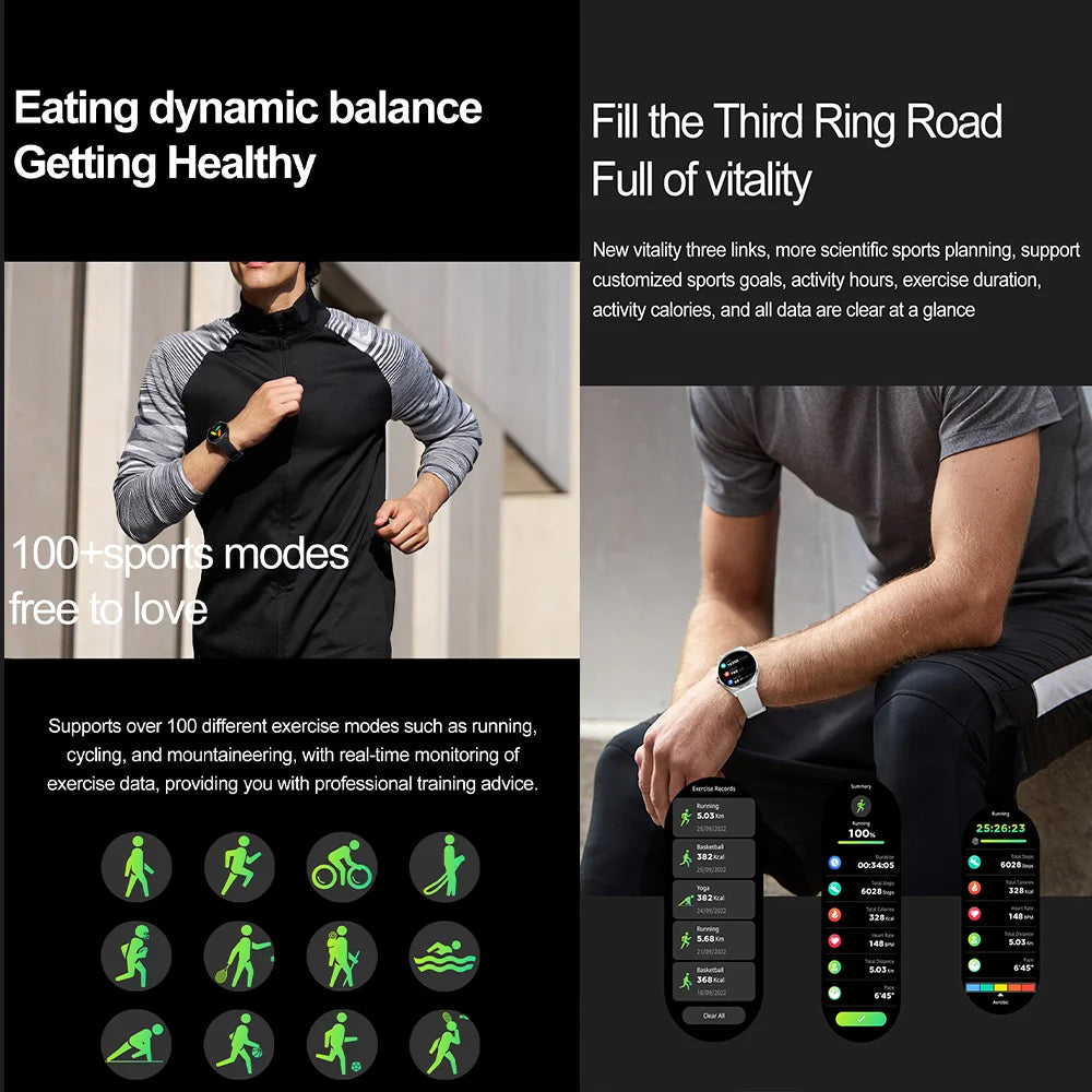 DAORKOW New Ultra thin Wireless Call SmartWatch Women Watches Men Sports Fitness Tracker Heart Rate Smartwatches For Android IOS
