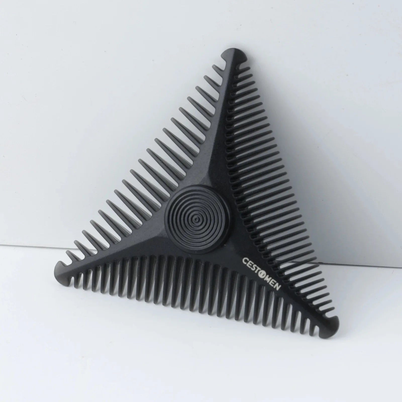 2/4Pc New Triangular Pocket Rotating Combs Fidget Bearing Portable Oil Head Comb For Men Mini Beard Combing Barber Styling Tools