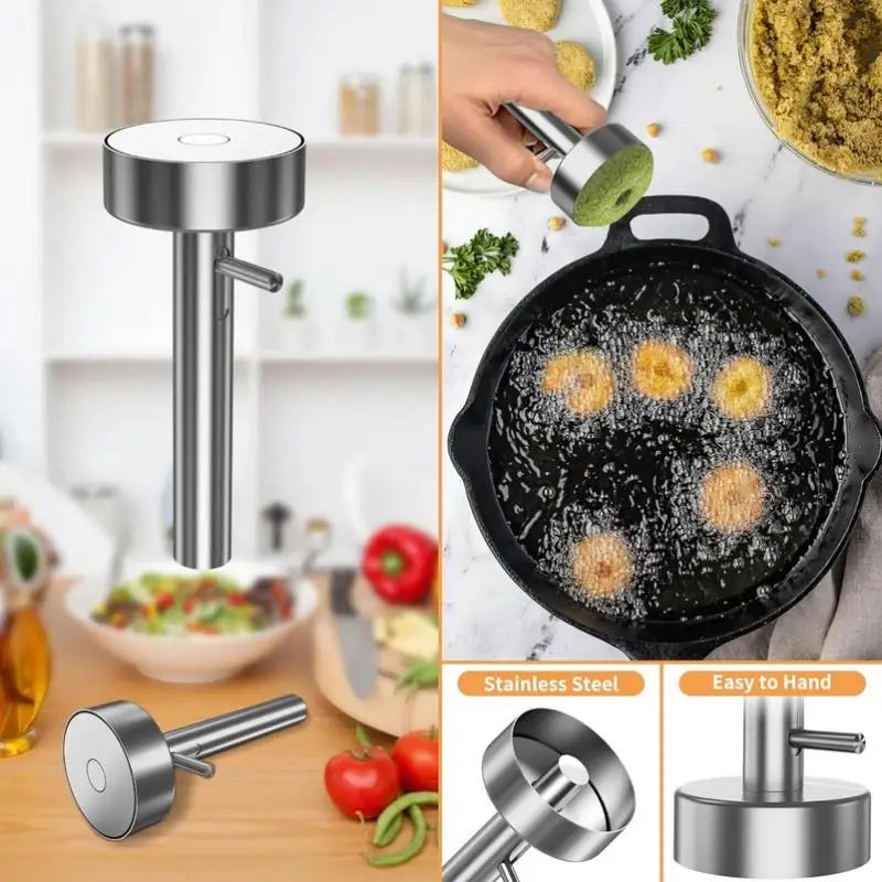 Falafel Meatball Scoop Maker Tools Stainless Steel Professional Falafel Maker Scoop Nonsticky Falafel Mold Kitchen Gadgets