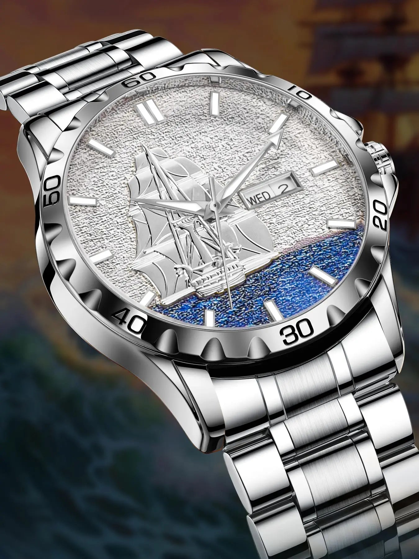 Glenaw Sailing Series Top Brand Luxury Men's Watch Fashion Business Fully Automatic Mechanical Waterproof Watch