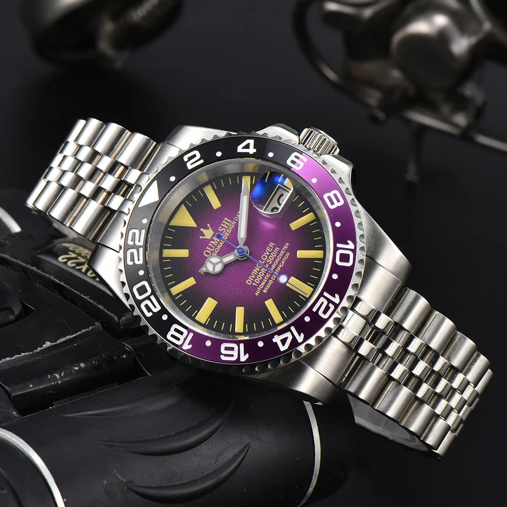 Luxury NH35 Watch 40mm Diver Men's Mechanical Watch Sapphire Glass Automatic Watch NH35 Stainless Steel Watch for men