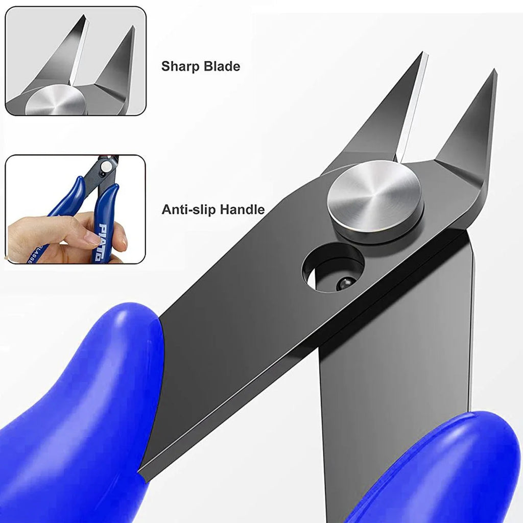 170 Wire Cutter DIY Trimmer Diagonal Side Cutting Cable Nippers Red Blue Pliers Hand Mini Snips Flush Nipper Trimmer Hand Tools