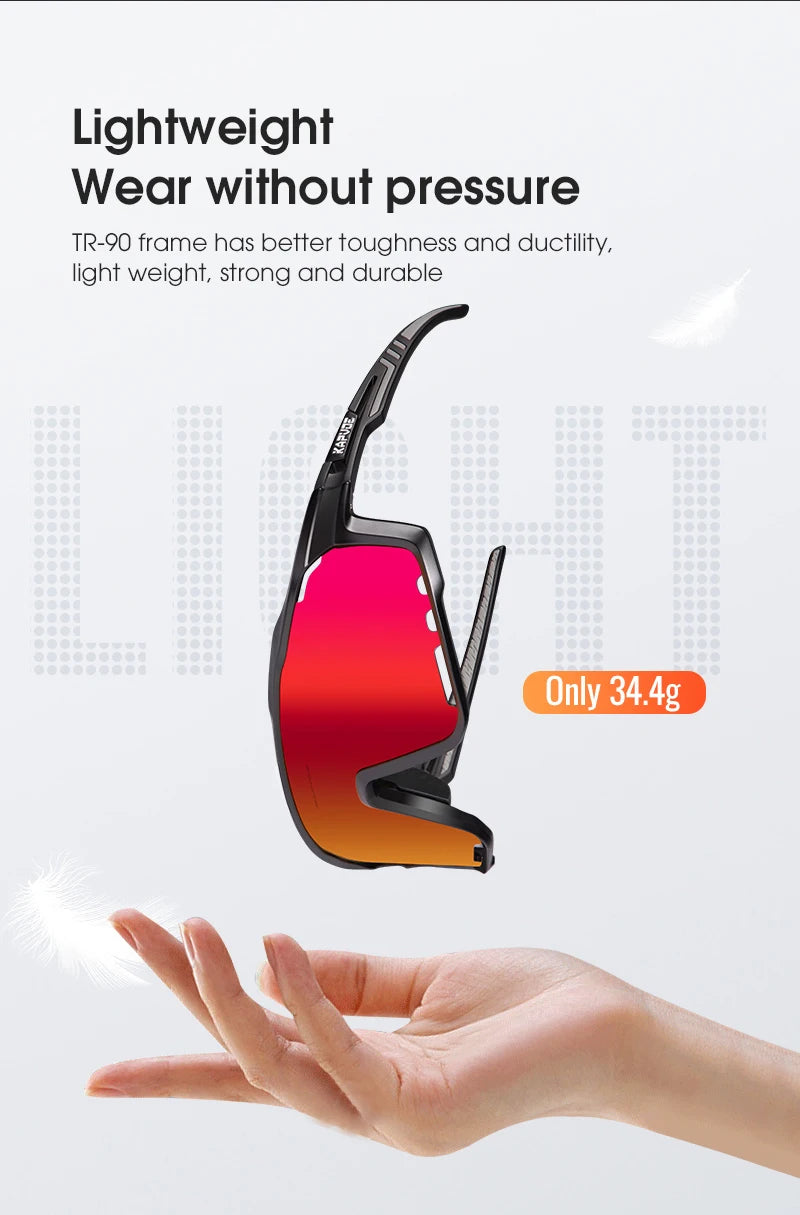 Kapvoe UV400 Racing Bike Glasses Eyewear MTB Cycling Sunglasses Cycling Glasses  Polarized Men's Sunglasses Women Sport Goggles