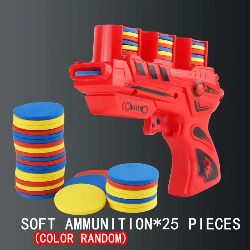 AF Interactive Turnip Gun Cat Toy with 15pcs Reusable Soft Bullets, Pet Hunting Training & Funny Interactive Play Supplies