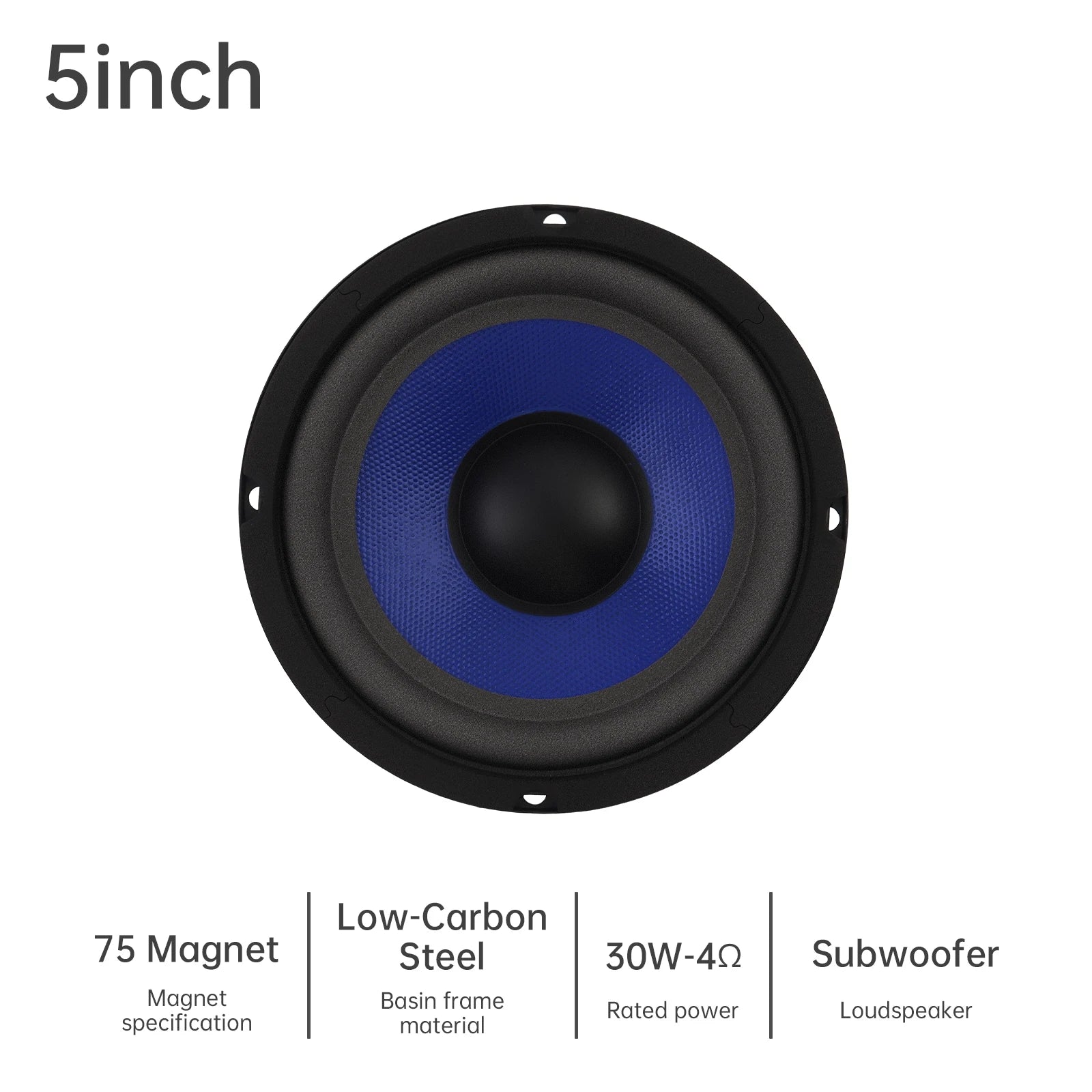 1pc 5/6.5/8/10 Inch Bass Loudspeaker Woofer Speaker for Car Audio/Home Theaters,Wide Frequency Response Car Audio Stereo Speaker