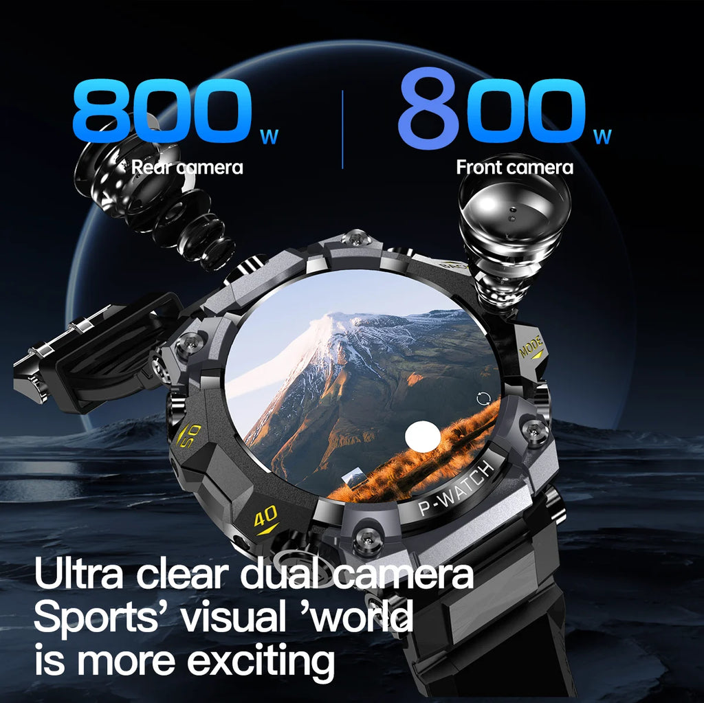 4G Smartwatch Android 10.0 Q668 Smartwatch With 2150Mah Battery 800W HD Dual Camera Amoled GPS WIFI NFC Video Call Sim Card Slot