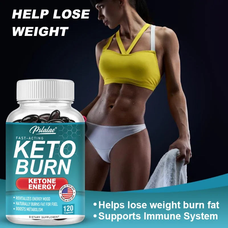 Keto Burn Capsules - Healthy Weight Management, Fat Burner, Improve Digestion, Boost Immunity, Non-GMO