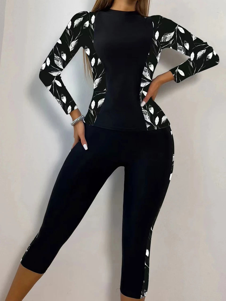 Front Zipper Surfing Swimsuit Dress & Beach Pants 2026 Women 2-Piece Sun Protection Swimwear Female Sport Diving Swimming Suits