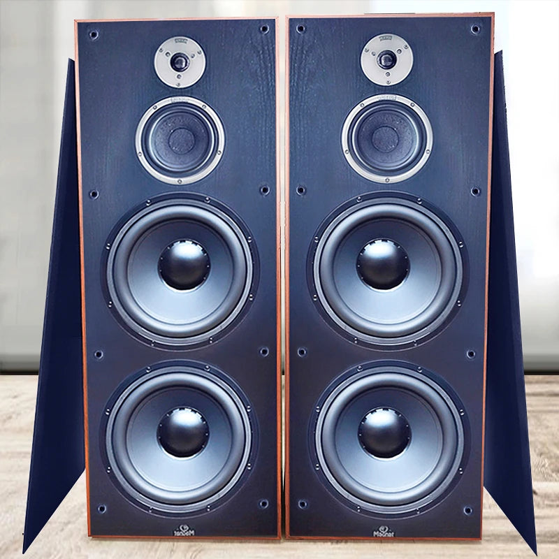 200W 12-inch Floor Speakers Surround Hi-fi Passive Speakers Home Theater High-power Bookshelf Speakers Three-unit Bass Speakers