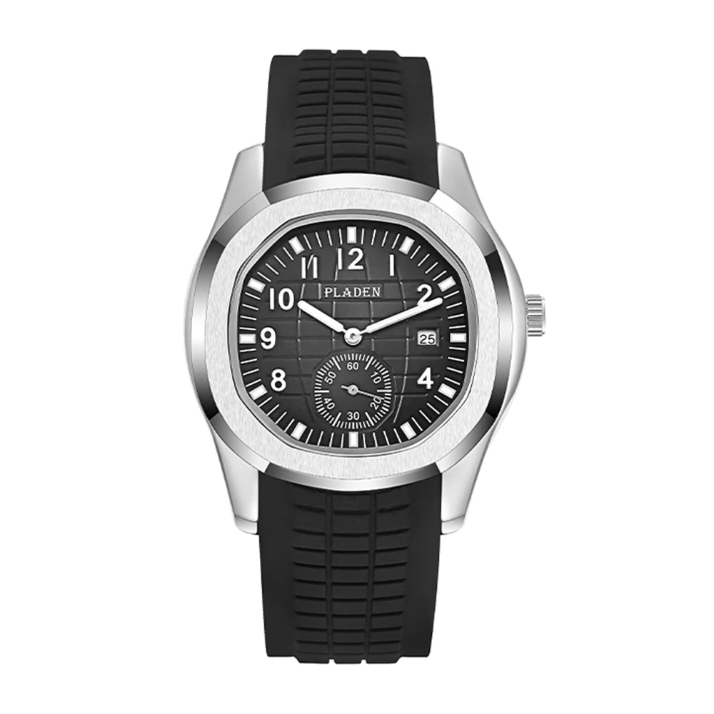Fashion Watch Men Classic Orange Grenade Dial Minimalist Wristwatch Sport Silicone Strap Dive Auto Date Men's Watches Hot Sale