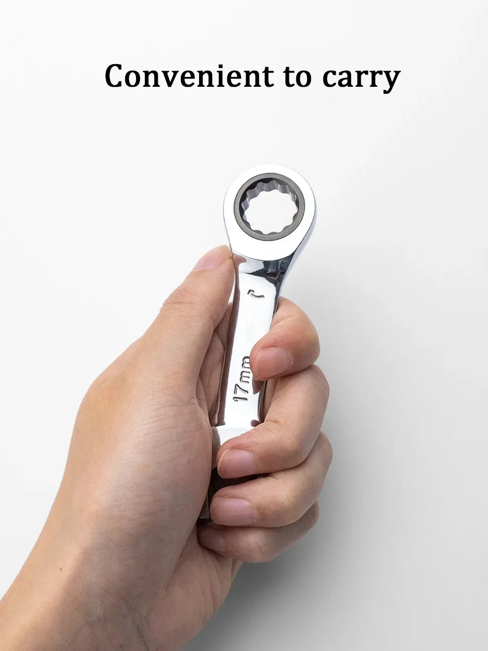 6-19mm Stubby Ratchet Spanner Short Ratchet Wrench Car Repair Hand Tools 72 Tooth Design Short Handle Dual-purpose Wrench Tool