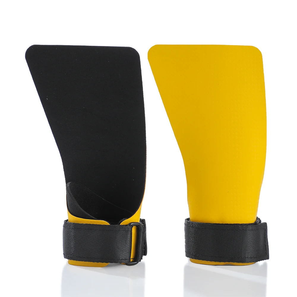 A Pair of Kevlar Rubber NO-hole Hand Grips for Crossfit Pull-ups Cross Training Gymnastics WODS Palm Protector No Need Magnesium