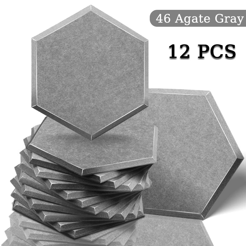 TOUO Acoustic Panel High Density Sound Absorbing Material 12 Pc Soundproofing Panels Studio Acoustic Treatment Sound Isolation