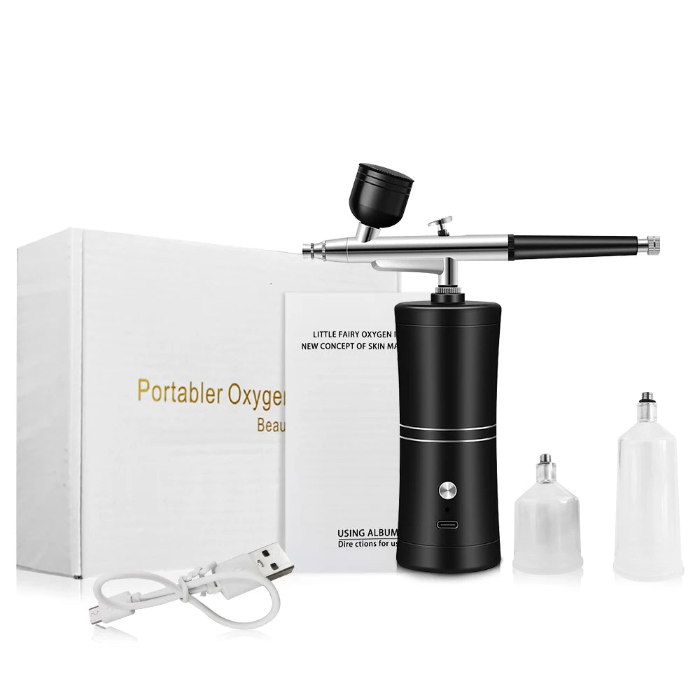 Airbrush for Paint Cake Makeup Cordless Airbrush Sprayer Gun 0.3mm Nozzles Handhold Portable Airbrush Nail Kit with Compressor