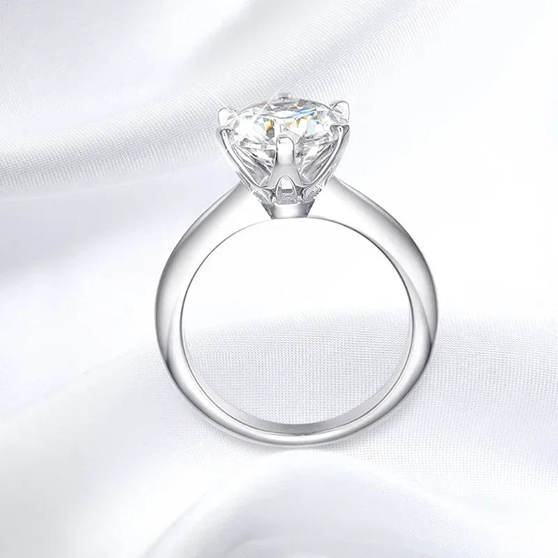 Smyoue Certified 1-5CT Moissanite Ring VVS1 Lab Diamond Solitaire Ring for Women Engagement Promise Wedding Band Jewelry Fine