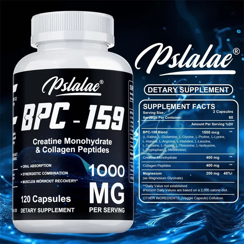 BPC-159, with Creatine Monohydrate & Collagen Peptides - Enhance Exercise Recovery, Relieve Muscle Soreness,Joint Pain Relief