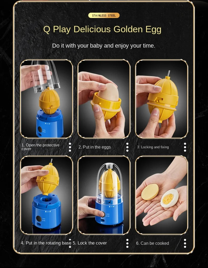 1pc Fully automatic wireless egg yolk and egg white mixer, rechargeable baby food with balanced nutrition, kitchen cooking tools