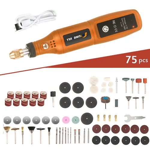 Cordless Mini Electric Rotary Tool Set 16000RPM USB Charging Engraving Pen Electric Drill Dremel Tools Jewelry Metal Polishing