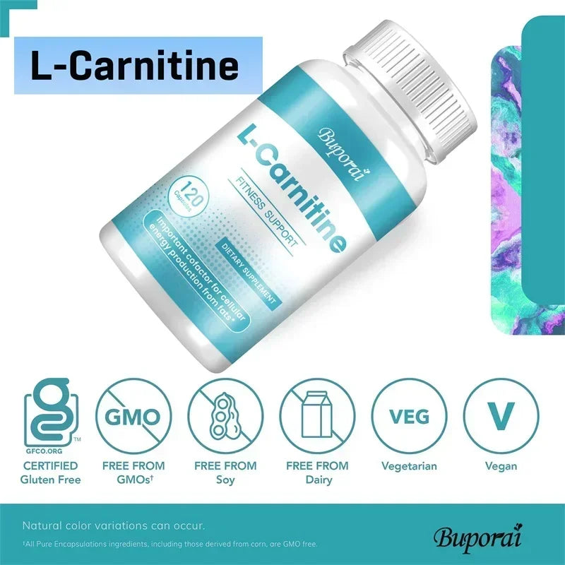 L-Carnitine Capsules - Weight Management,Support Energy,Grow Muscles, Promote Metabolism, Improves Memory and Concentration