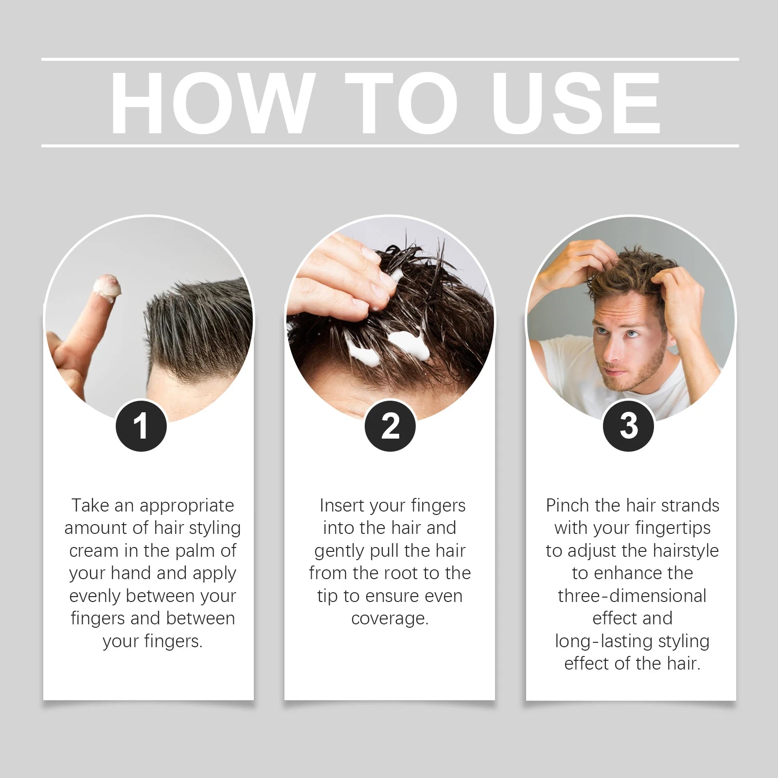 Long Lasting Hair Styling Wax For Men Strong Hold Hairstyle Finished Hair Styling Clay Mud Salon Hair Cream Refreshing Hair Wax