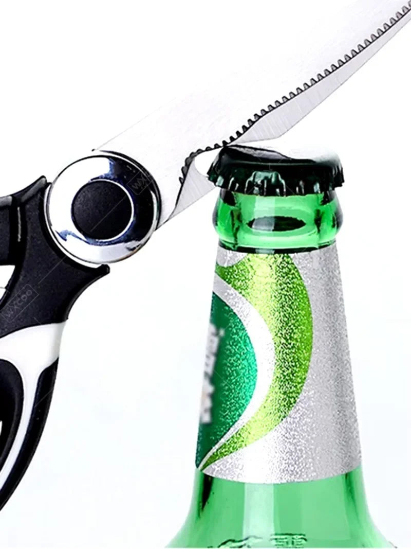 WXCOO Chicken Bone Scissors Stainless Steel Cutting Knife Kitchen Scissors Multifunctional Food Scissors Slicing Fish Meat Knife