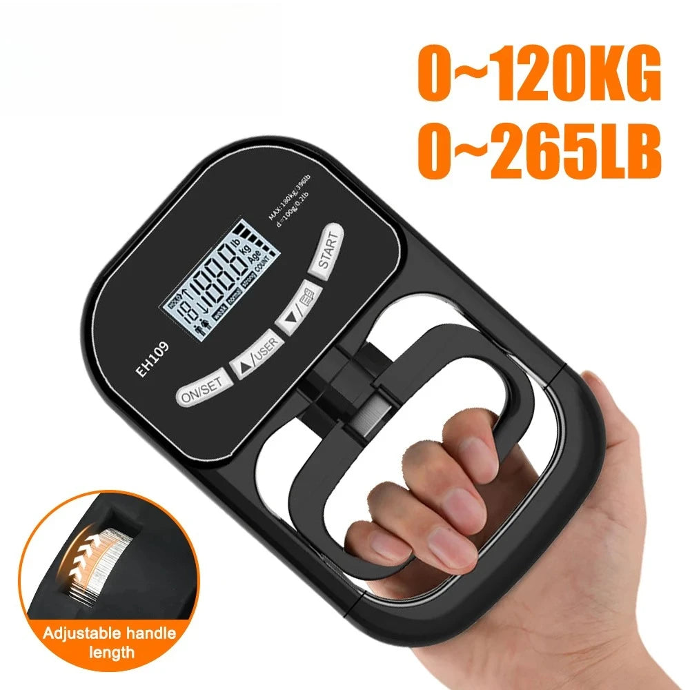 NEW Grip Strength Tester 265Lbs/120Kg Digital Hand Dynamometer Grip Strength Meter USB LCD Screen Hand Grip Dynamometer