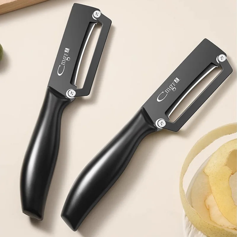 Stainless Steel Kitchen Peeler Multi-Function Kitchen-Specific Peeler for Slicing Fruit and Vegetables with Wooden/ Steel Handle