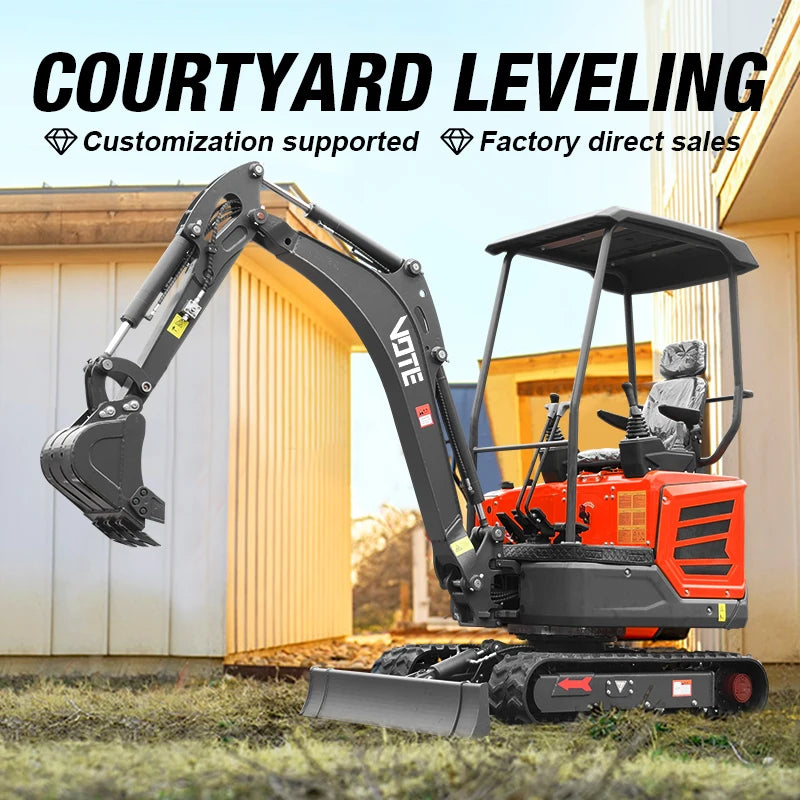 Best selling 1 ton 1.2 ton 1.6 ton 2 ton mini excavator multi functional hydraulic crawler customizable  gardening applications