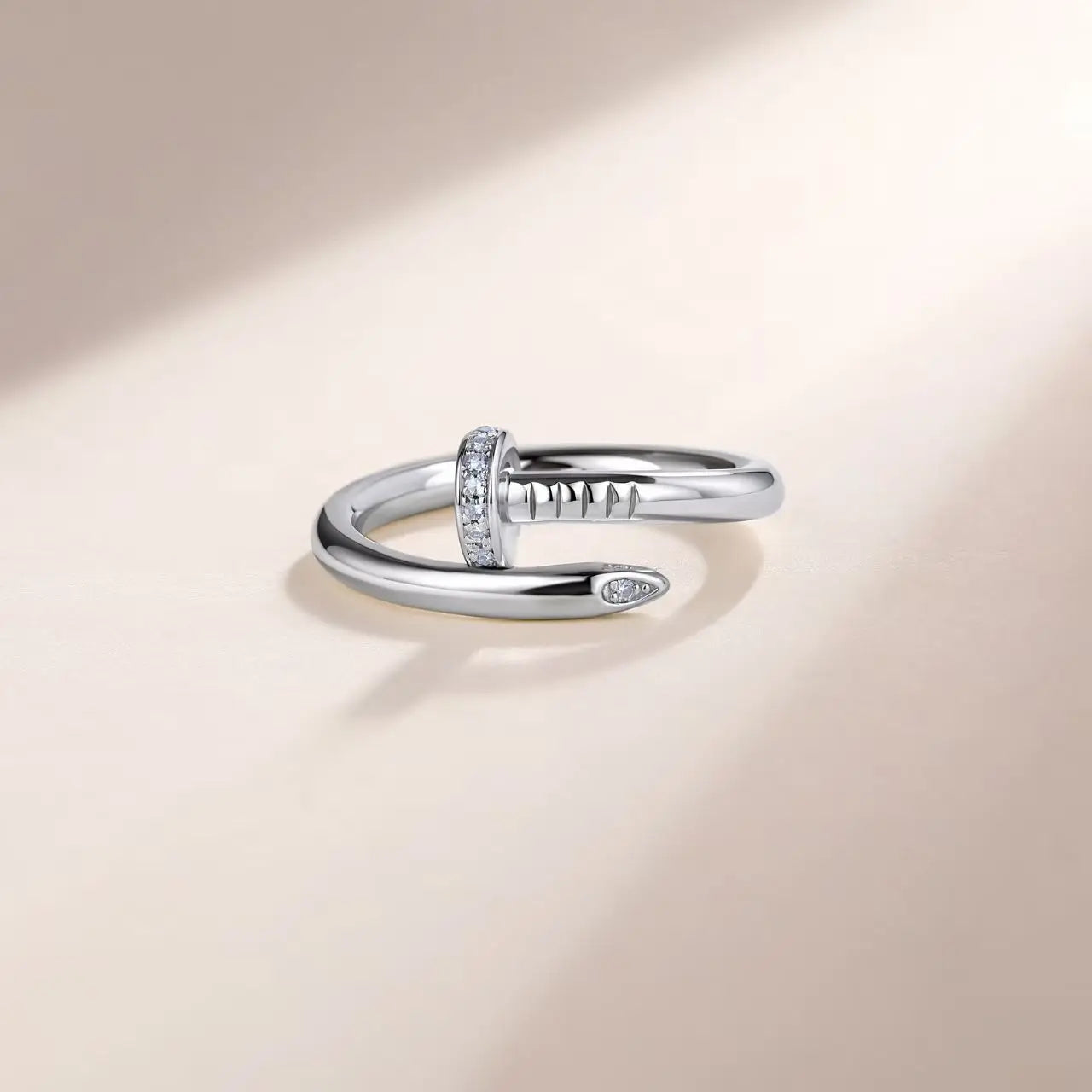 0.06CTW Moissanite Ring S925 Sterling Silver Stackable Finger Ring for Women Jewelry