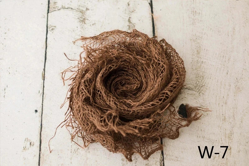 Newborn Photography Props Handmade Twine Net Folding Linen Blanket Mat Background Photo Decoration Studio Shooting Accessories