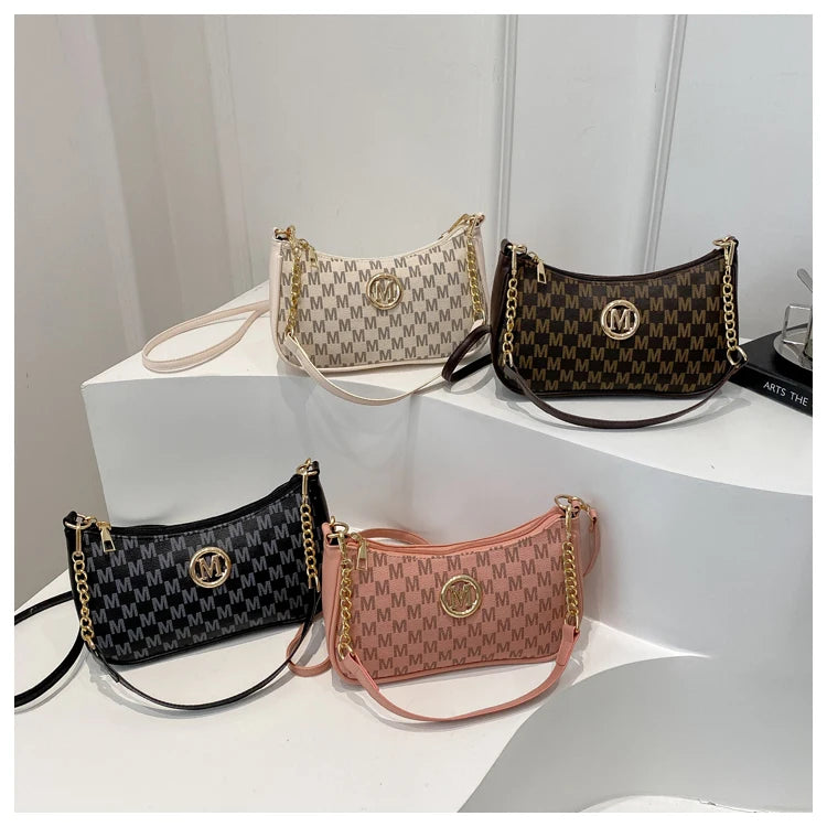 Vintage Floral Print Underarm Bag Women's Crossbody Shoulder Bag Casual Versatile Small Bag Popular Female Fashion Design