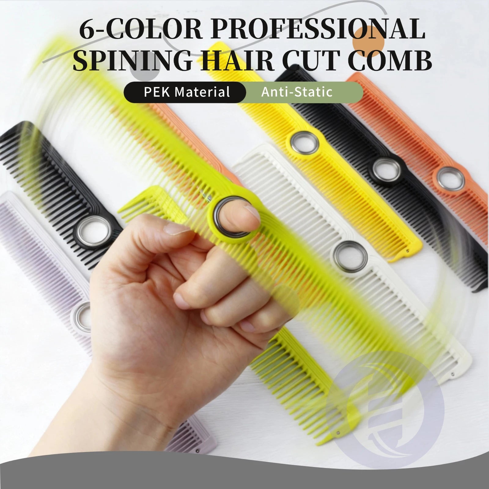 NEW Spining Hair Cutting Comb Professional Fine Teeth Antistatic Barber Hair Comb Salon Heat-Proot Hairdressing Accessories Tool
