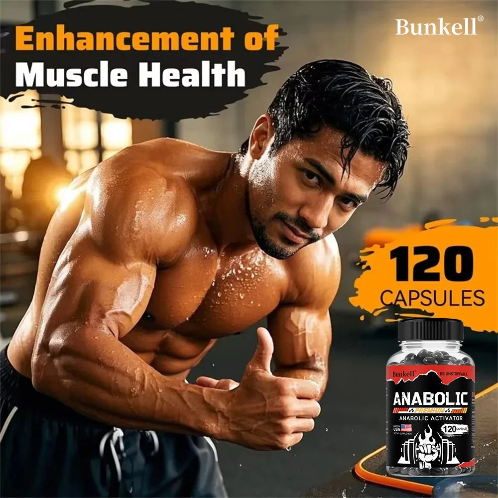 Men’s Muscle Builder Capsules - Lean Muscle Growth, Strength, Endurance & Recovery, Anabolic Activator, 30/60/120 Capsules