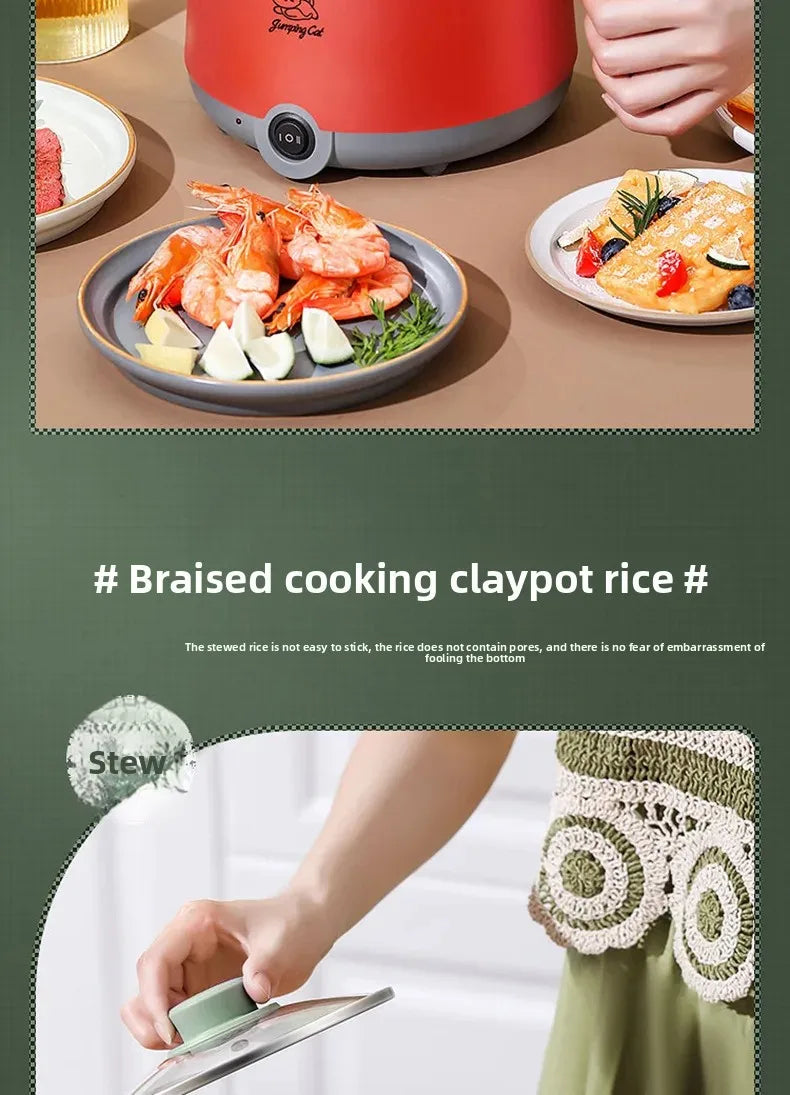 Mini Multi-Function Electric Cooker Small Integrated Steaming And Cooking Dormitory Noodles Home Use Single Person Mini Electric