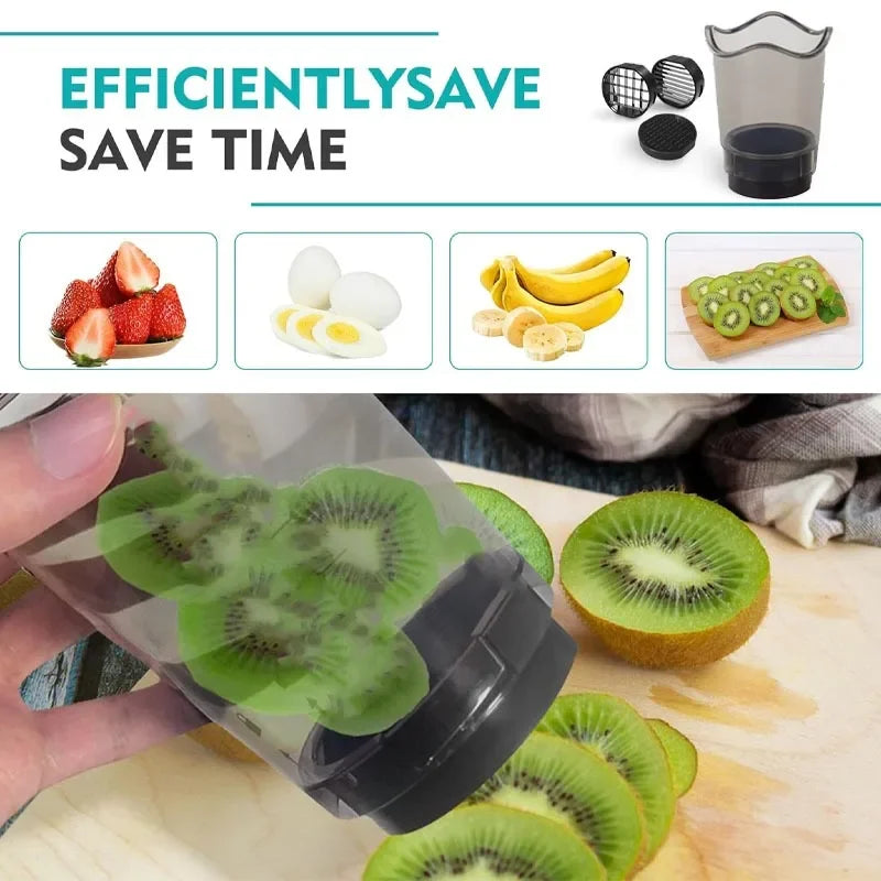 Removable Blade Fruit Slicer Multi Use Kitchen Gadget for Strawberries Bananas Vegetable Cutter Easy Clean Design
