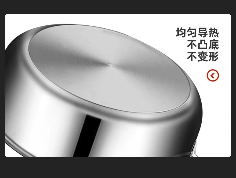 Stainless steel soup pot honeycomb non stick pot no oil fume household hot pot induction cooker gas stove universal