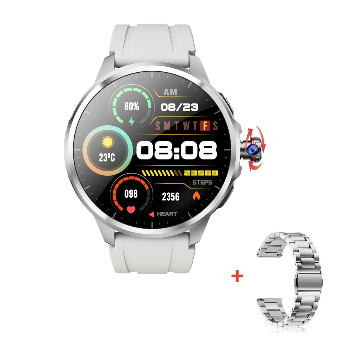 Goldenspike 32GB+256GB Smartwatch 4G/5G LTE 900W Rotary HD Camera GPS WIFI HiSportPro App Bluetooth Smart Watch For IOS Android