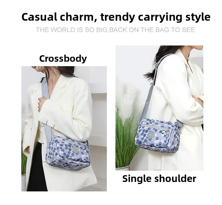 Waterproof Nylon Oxford Cloth Crossbody Bag Women's Single Shoulder Bag Versatile Durable Soft Casual Style Youth Fashion