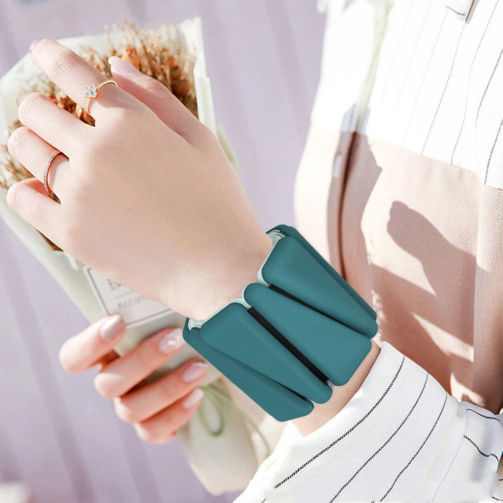 2000g Yoga Wrist Weight Bands Adjustable Ankle and Wrist Weight Bracelets Running Exercise Weighted Wrist Bands Fitness Training