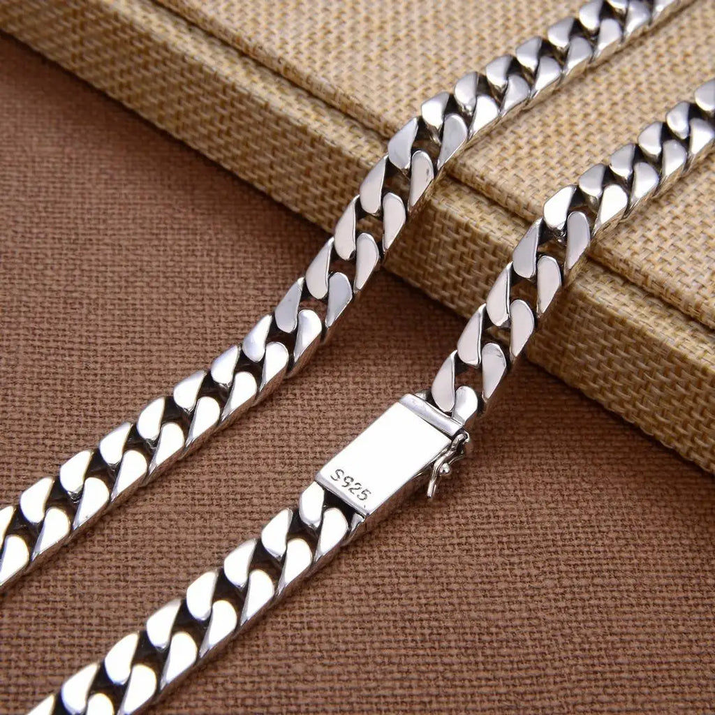 925 Silver Chains Original Certified Cuban Chain Authentic 925 Silver Necklace