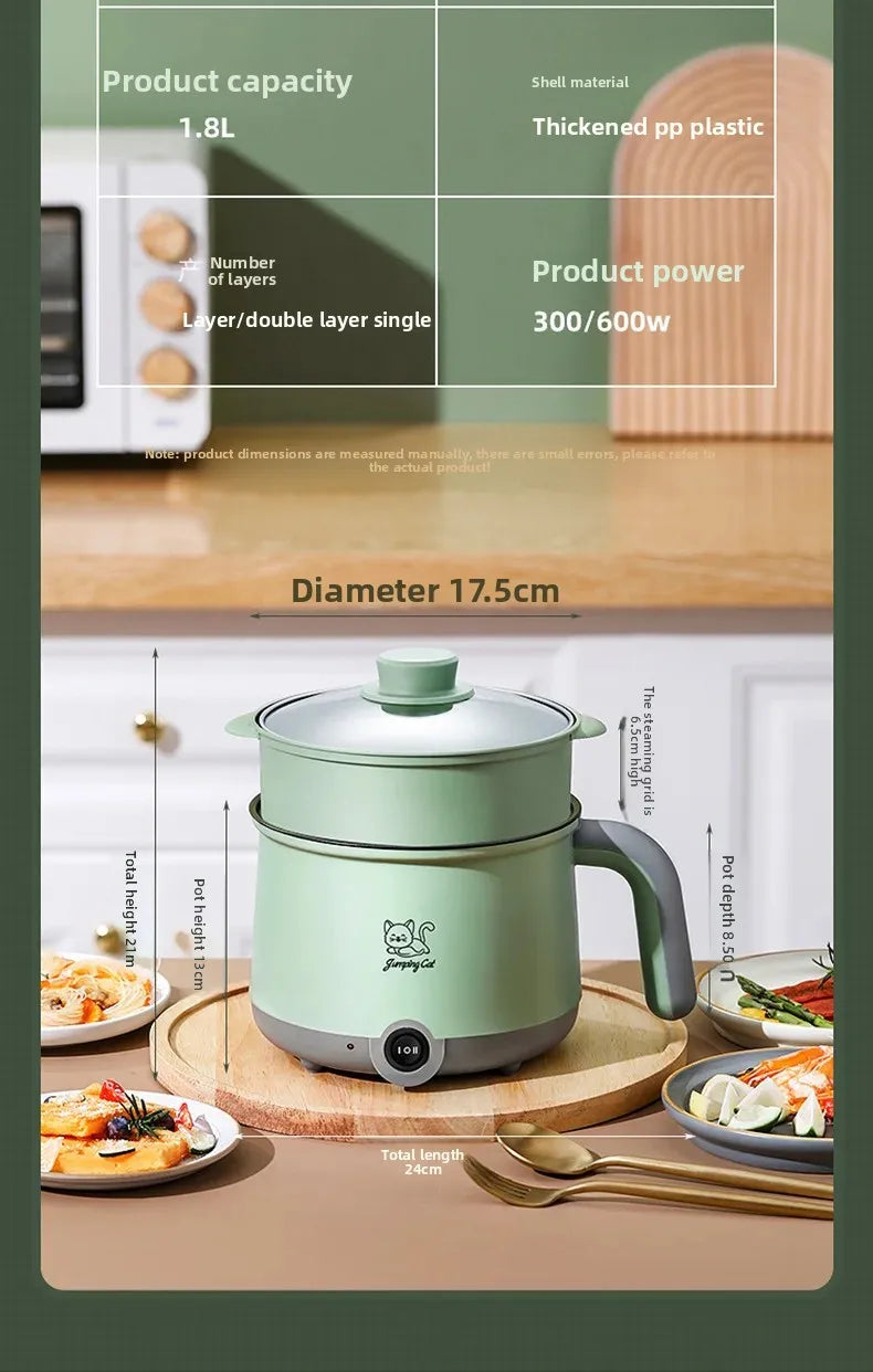 Mini Multi-Function Electric Cooker Small Integrated Steaming And Cooking Dormitory Noodles Home Use Single Person Mini Electric