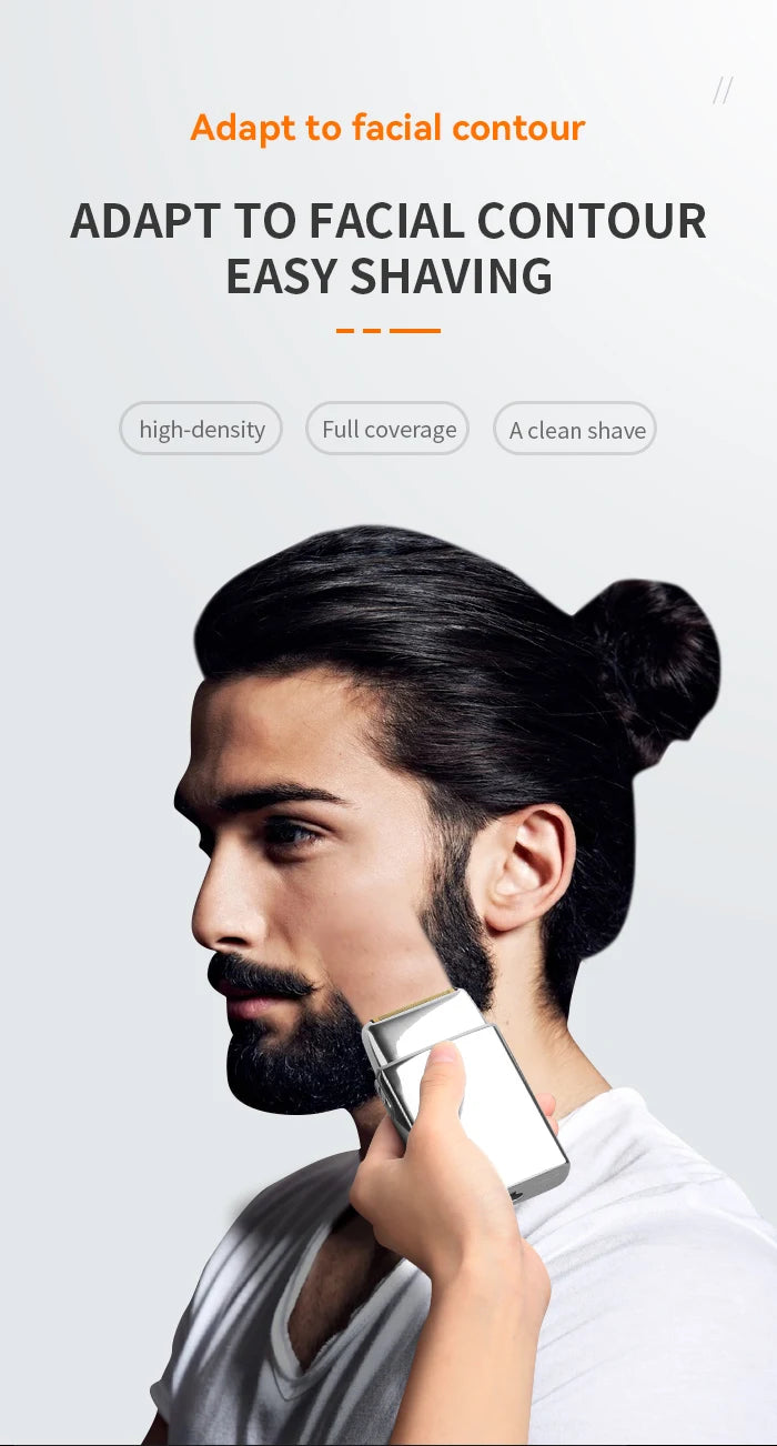 Kemei Tx5 Pro Metal Housing Barber Shop Hair Electric Shaver For Men Beard Bald Head Shaving Machine Rechargeable Electric Razor