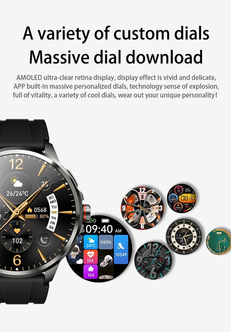 Goldenspike 32GB+256GB Smartwatch 4G/5G LTE 900W Rotary HD Camera GPS WIFI HiSportPro App Bluetooth Smart Watch For IOS Android
