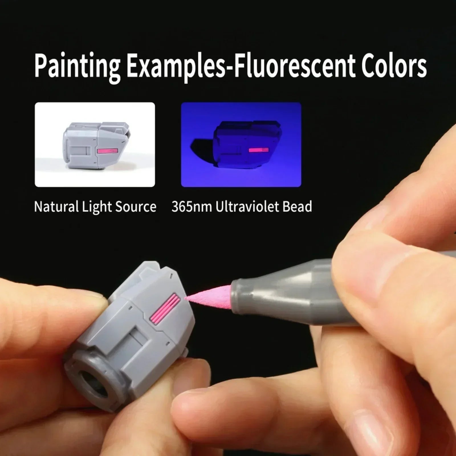 DSPIAE Water-based Soft Tipped Markers Kit for Gundam Model Painting DIY Tool with Universal Eraser Metallic Fluorescent Color