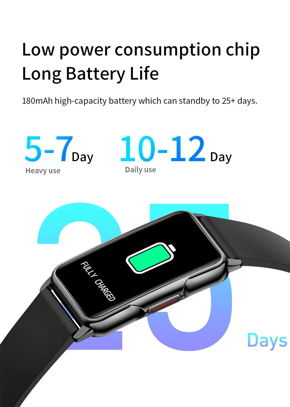 Classic Smart Bracelet Ladies Smart Watch Men Heart Rate Blood Oxygen Waterproof Sports Smart Strap Women Watch For Android IOS